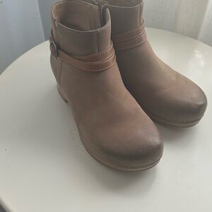 Dansko Tan Ankle Booties